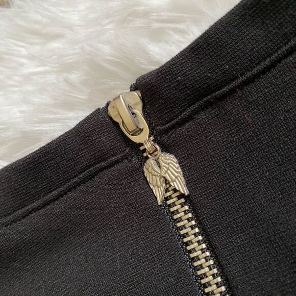 Victoria’s Secret Dress Sheath Long Sleeve Textured Black Women’s Size Small - Picture 8 of 10